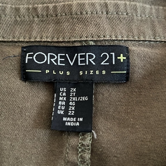 Forever 21 plus olive green utility jacket - Picture 5 of 6